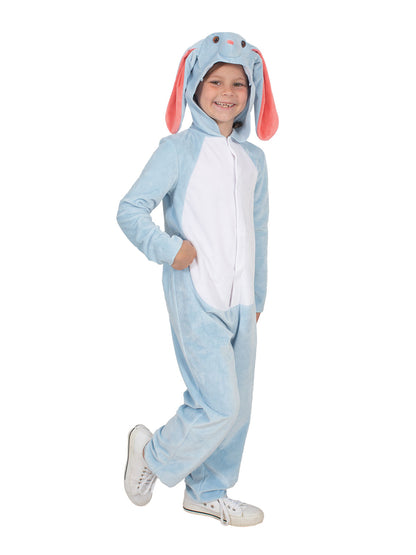 Brown Bunny Rabbit Costume Kids | Furry Jumpsuit Hood Floppy Ears