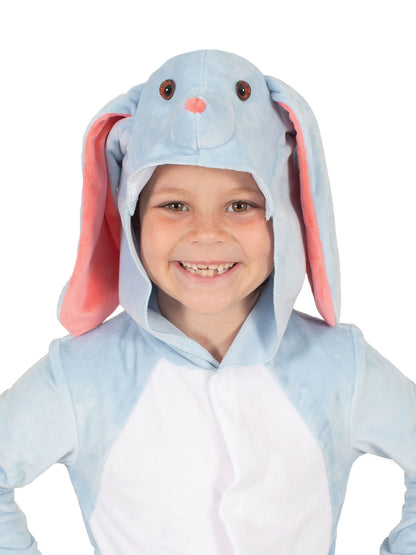 Brown Bunny Rabbit Costume Kids | Furry Jumpsuit Hood Floppy Ears