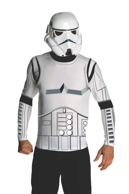 Star Wars Stormtrooper Adult Costume Top & Mask for kids playtime dress-up fun.