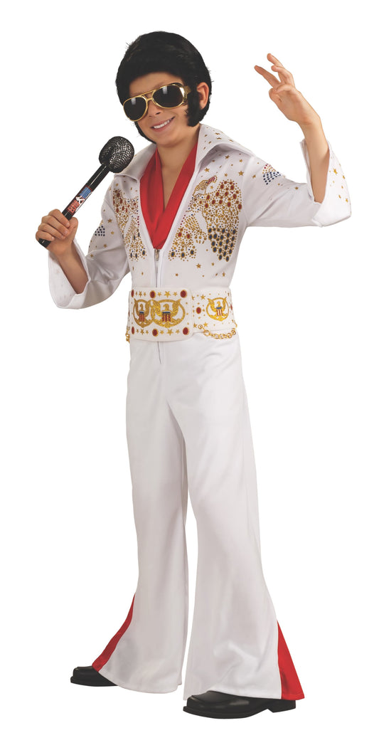 Elvis Presley Kids Deluxe Jumpsuit Costume - Officially Licensed, perfect for play and dress-up.