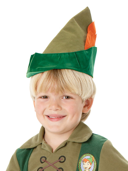 Kids Peter Pan Costume | Green Hat Felt Top Belt Dagger