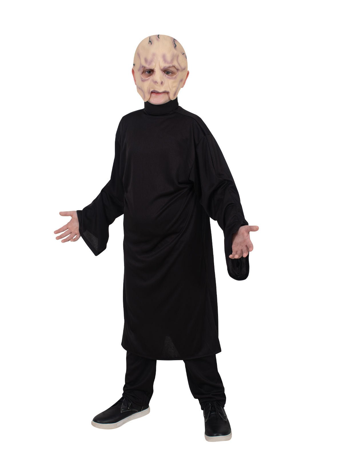 Kids Voldemort robe with mask, ideal for Harry Potter-themed play at home.