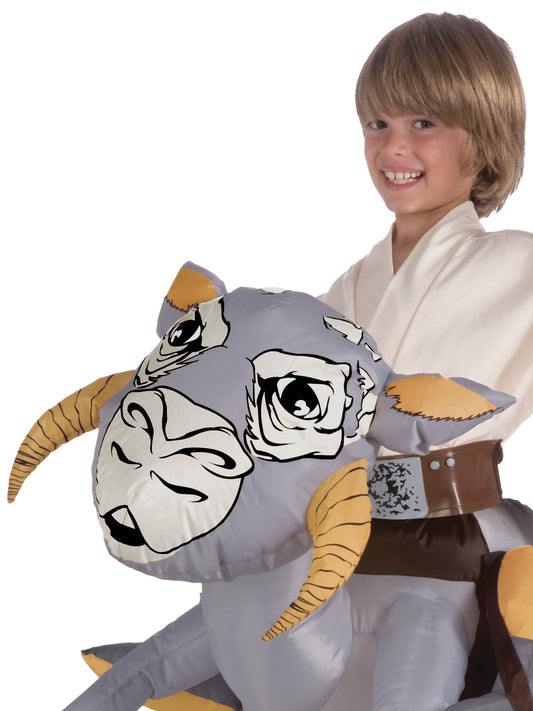 Inflatable Star Wars Tauntaun costume for adults, perfect for fun dress-up at home.