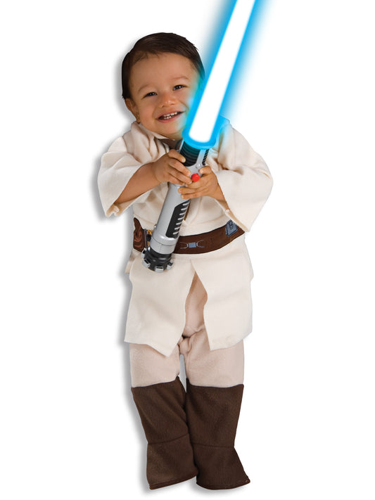 Kids Obi-Wan Kenobi Jedi Knight Costume - Official Star Wars Licensed Jumpsuit for role-play fun.