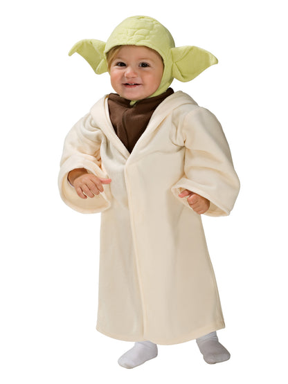 Yoda Star Wars kids costume robe with headpiece for imaginative play at home.