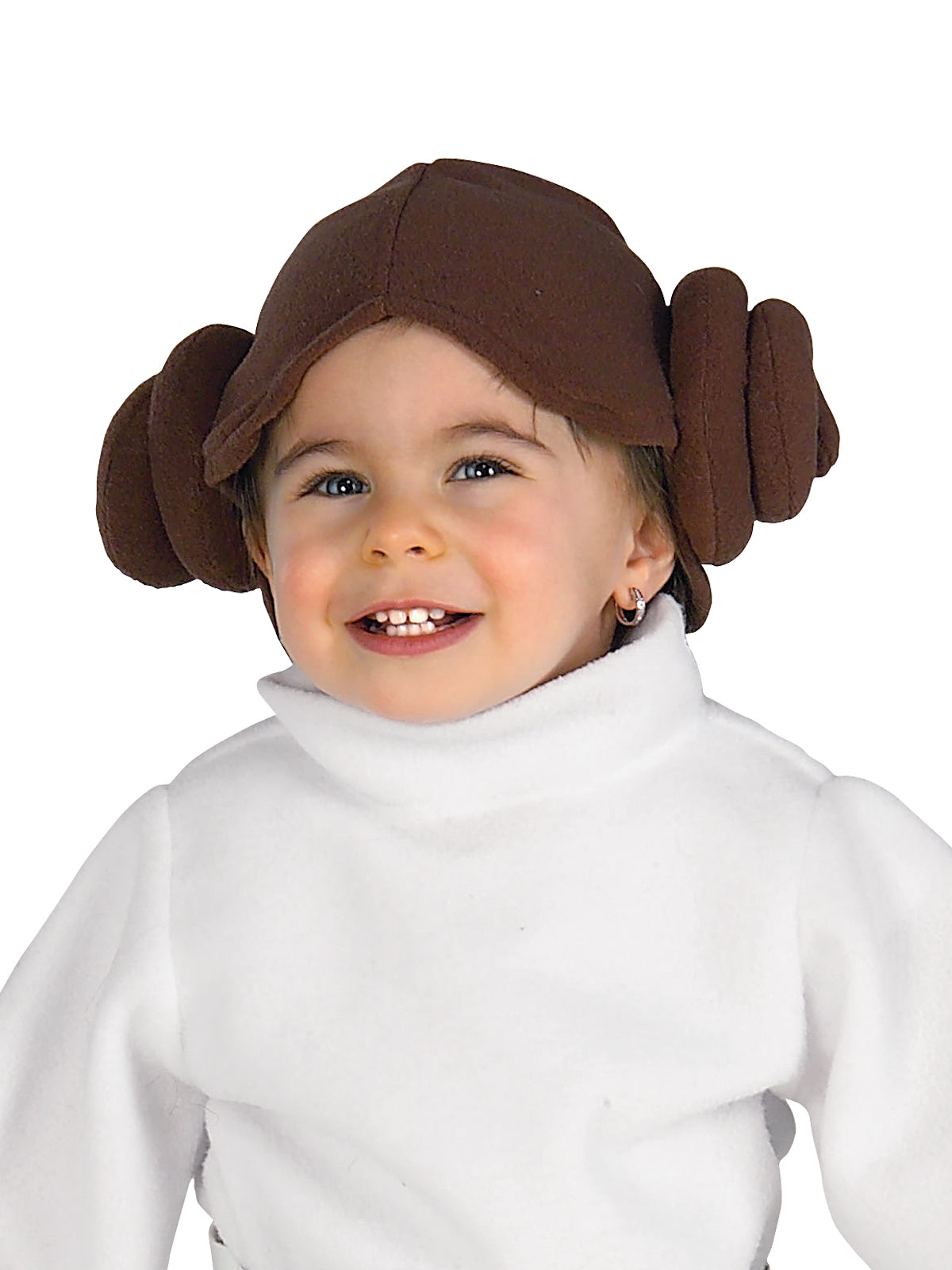 Princess Leia Star Wars kids costume with wig, perfect for imaginative play at home.