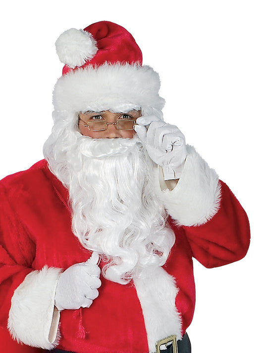 Rubies Santa Claus costume set with 12 pieces, ideal for festive holiday dress-up.