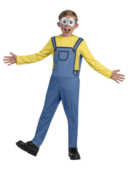 Minion jumpsuit costume with goggles for Kids - Official Universal Studios design for playtime.