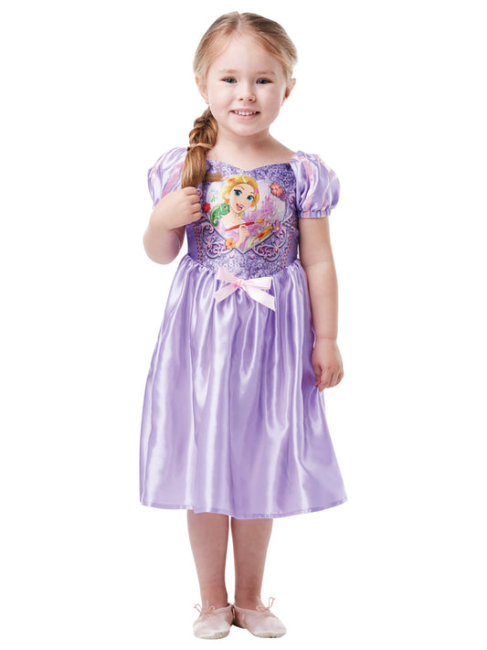 Disney Princess Rapunzel costume for kids, ideal for imaginative play at home.