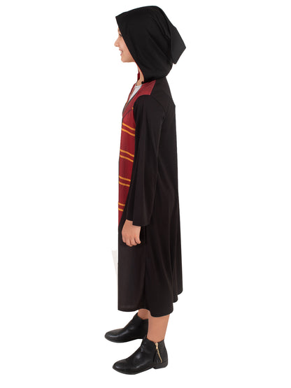 Hermione Granger robe costume with wand for Harry Potter fans, perfect for kids dress-up.