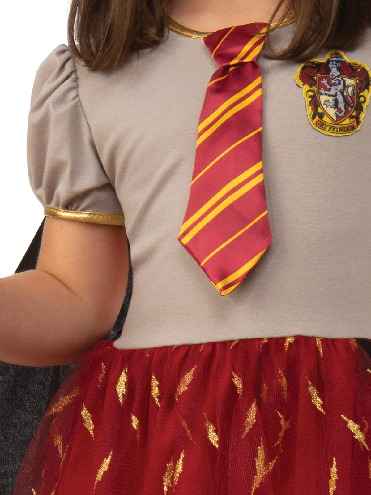 Gryffindor-themed tutu dress costume for kids inspired by Harry Potter, perfect for dress-up play