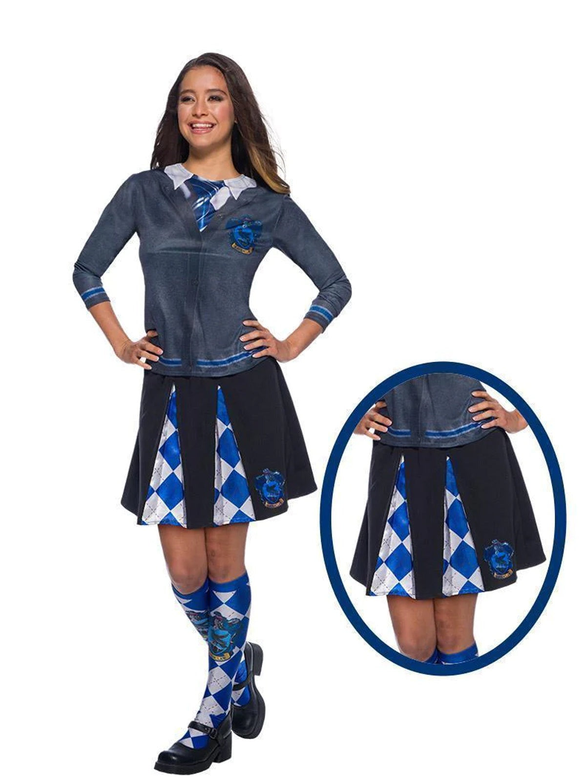 Ravenclaw House skirt, ideal for teens and adults, perfect for Harry Potter themed home dÃ©cor.