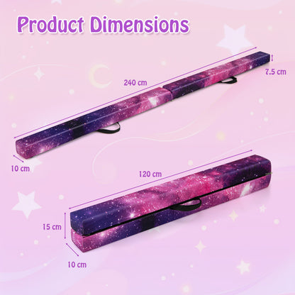 Magic Star 8 Ft Folding Balance Beam | Wood Base Anti-Slip