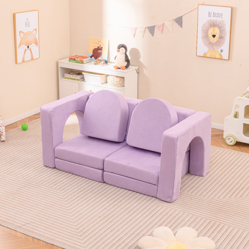 Modular Kids Play Couch | 8 Piece Climb & Build Set | Purple – Kids ...