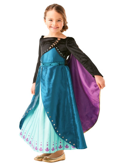 Disney Frozen 2 Queen Anna Premium Costume for Girls - Perfect for imaginative play at home