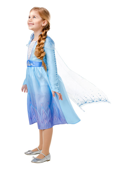 Elsa Frozen 2 Costume Blue Dress with Detachable Cape | Kids