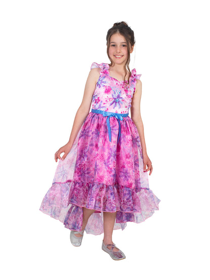 Birthday Barbie high-low dress costume for kids by Mattel, perfect for home celebrations.