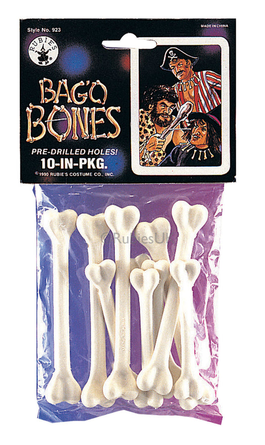 Halloween Plastic Bones Set for kids spooky home decor, 10-pack hanging decorations.