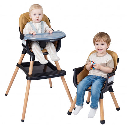 9 In 1 Black Convertible High Chair | Waterproof Cushion & Booster