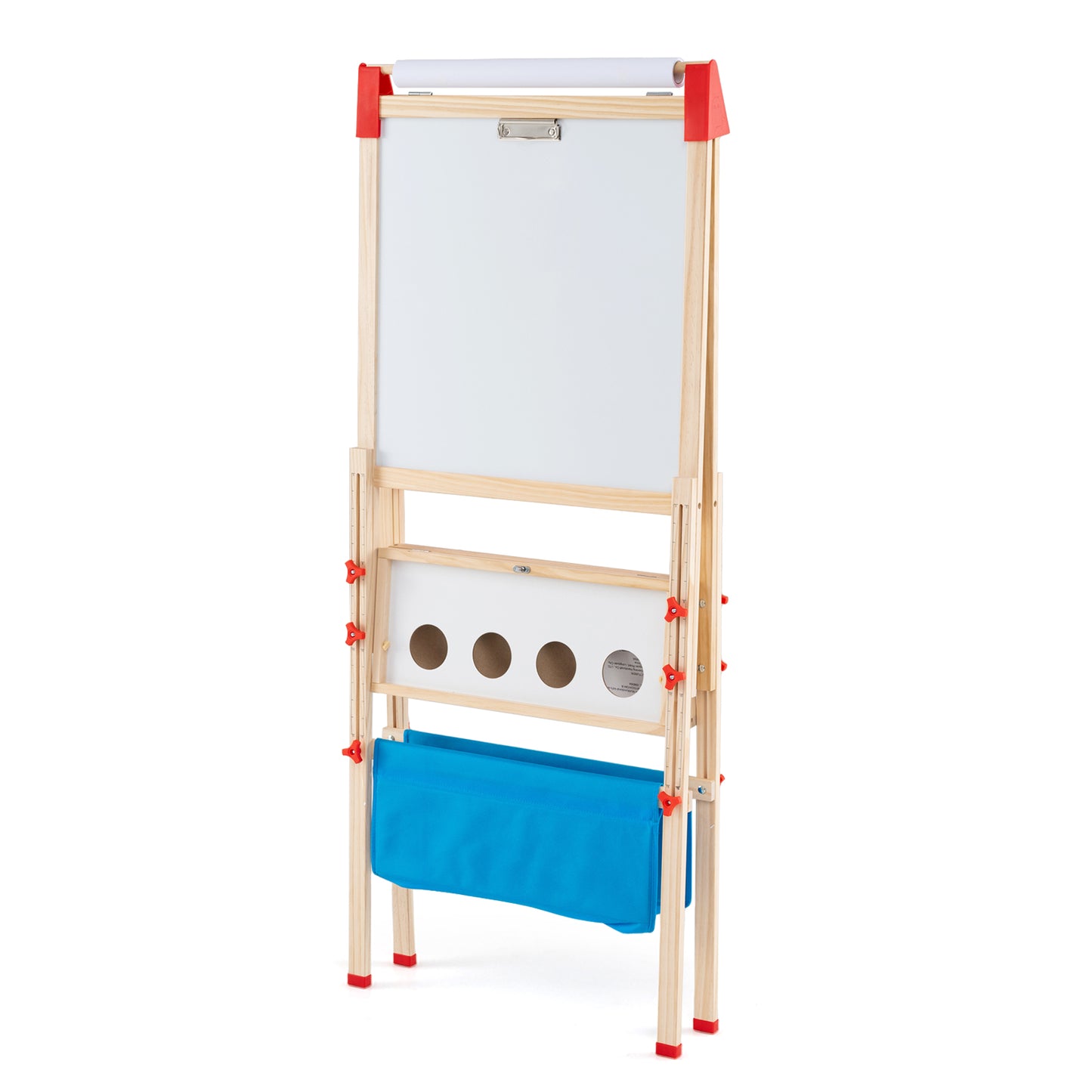 Kids Adjustable Art Easel | Magnetic Chalkboard Whiteboard Red