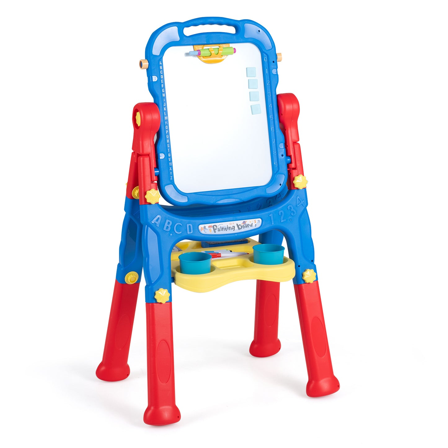 Blue Kids Art Easel | 4-In-1 Height Adjustable With 22 Accessories