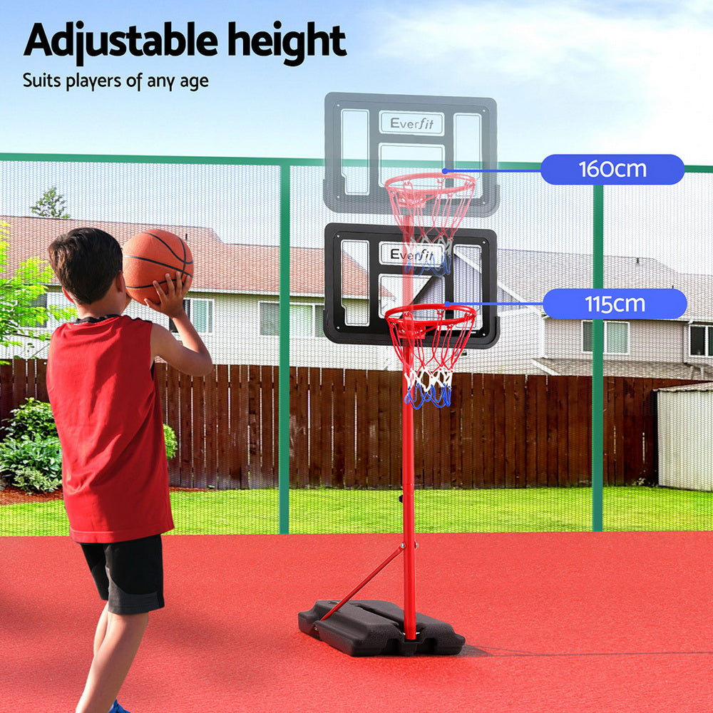 Everfit Adjustable Kids Basketball Hoop Stand System - Perfect for home play and practice.