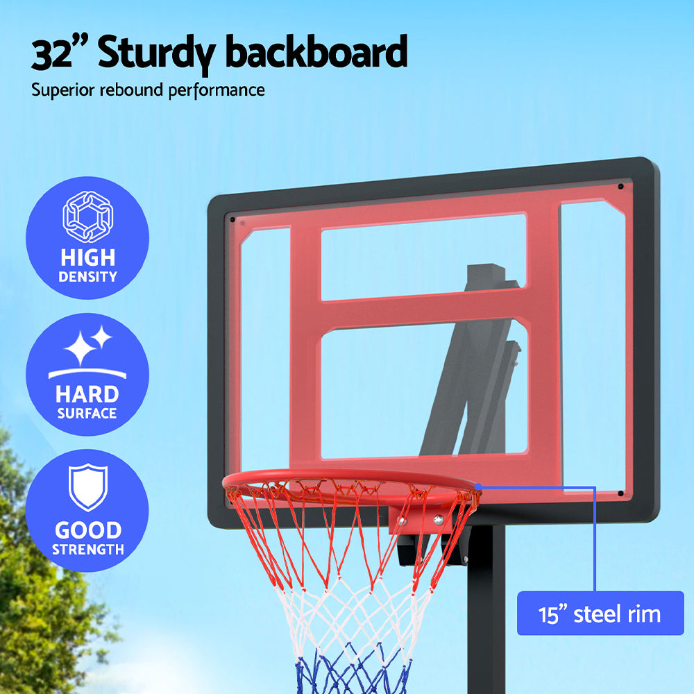 Everfit Portable Basketball Hoop Stand for Kids, 2.6M height, ideal for home play.