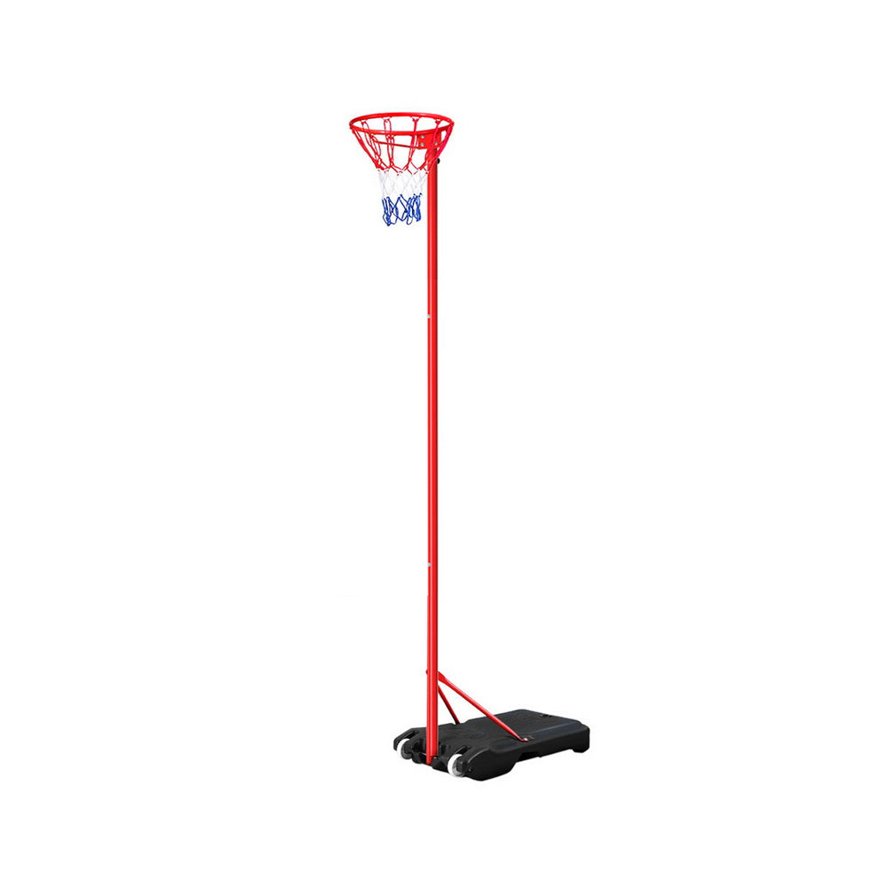 Everfit Netball Hoop Stand for Kids & Adults, adjustable height for home play.