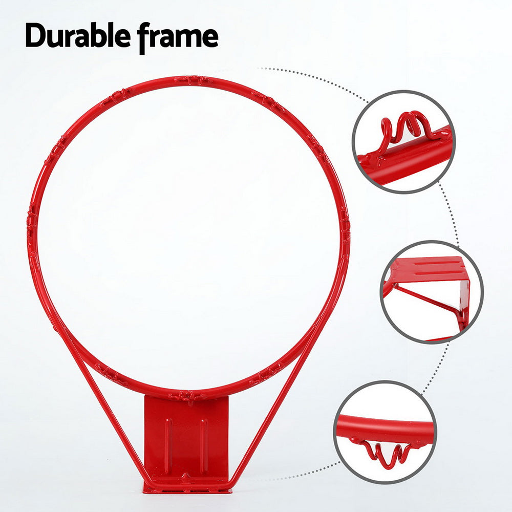 Everfit 45cm Steel Basketball Hoop | Durable, weather-resistant net for kids home play.