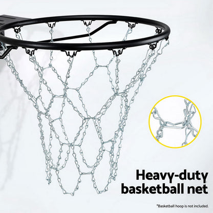 Everfit Metal Chain Basketball Net with 12 Loops for Durable Home Hoop Play