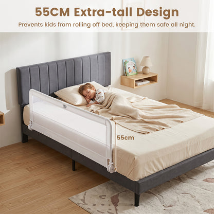 White Toddler Bed Rail | Foldable Removable Cover King Size Bed