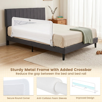 White Toddler Bed Rail | Foldable Removable Cover King Size Bed