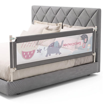 195cm Dark Grey Mesh Bed Rail | Height Adjustable for Toddlers