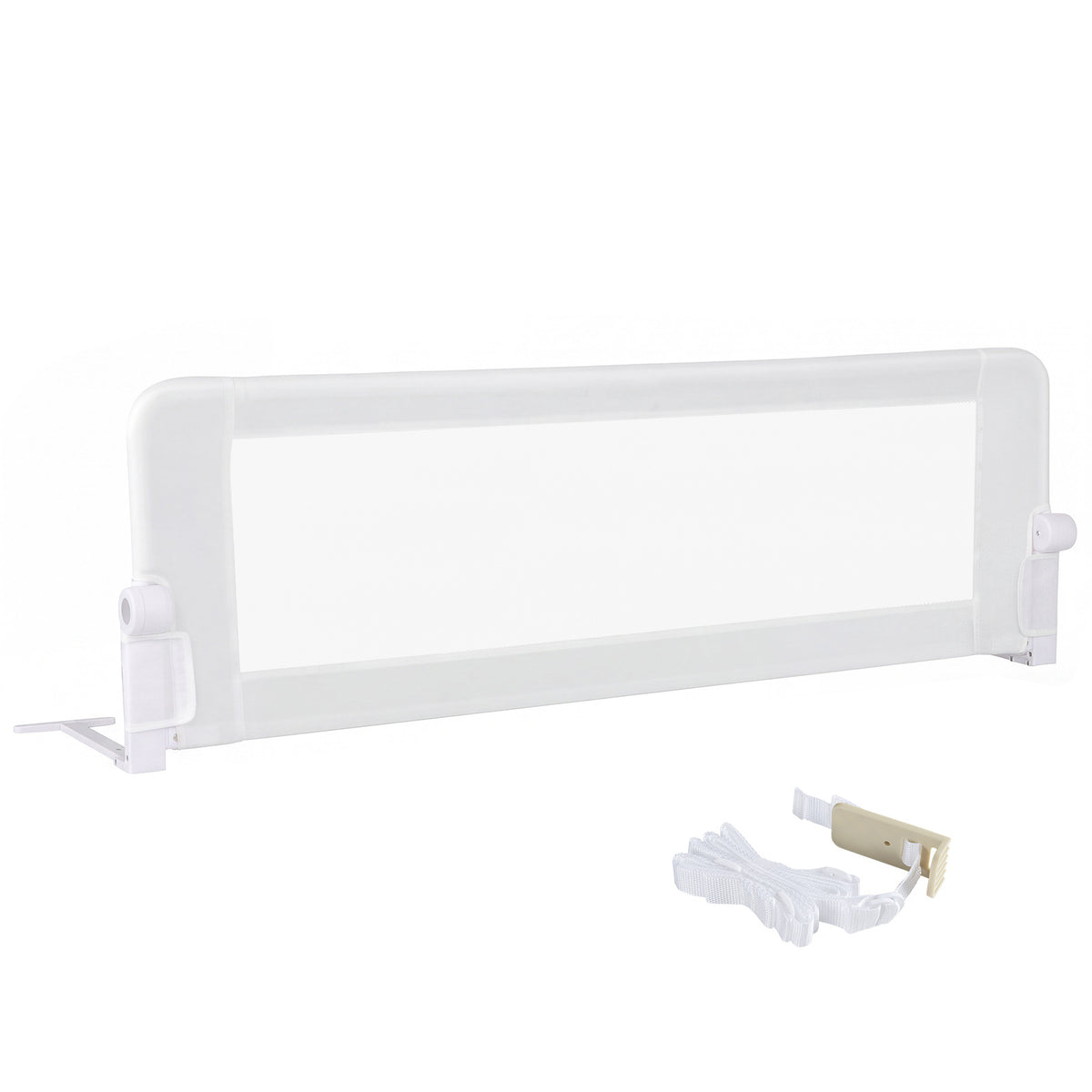 White Foldable Bed Rail | 153cm Long 50cm Extra Tall Toddler Guard