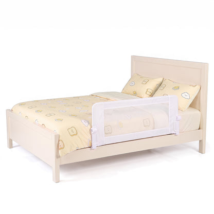 Foldable White Bed Rail | 120cm Long 50cm Tall Mesh Guard