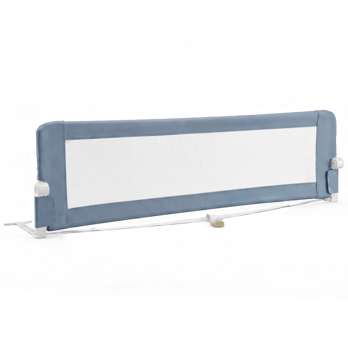 Grey Foldable Baby Bed Rail Guard 180cm | Swing Down Design