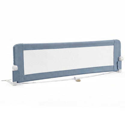 Grey Foldable Baby Bed Rail Guard 180cm | Swing Down Design