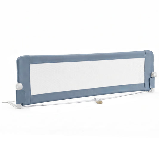 Grey Foldable Baby Bed Rail Guard 180cm | Swing Down Design