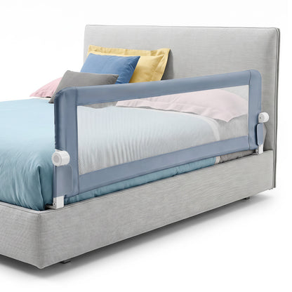 Grey Foldable Baby Bed Rail Guard 180cm | Swing Down Design