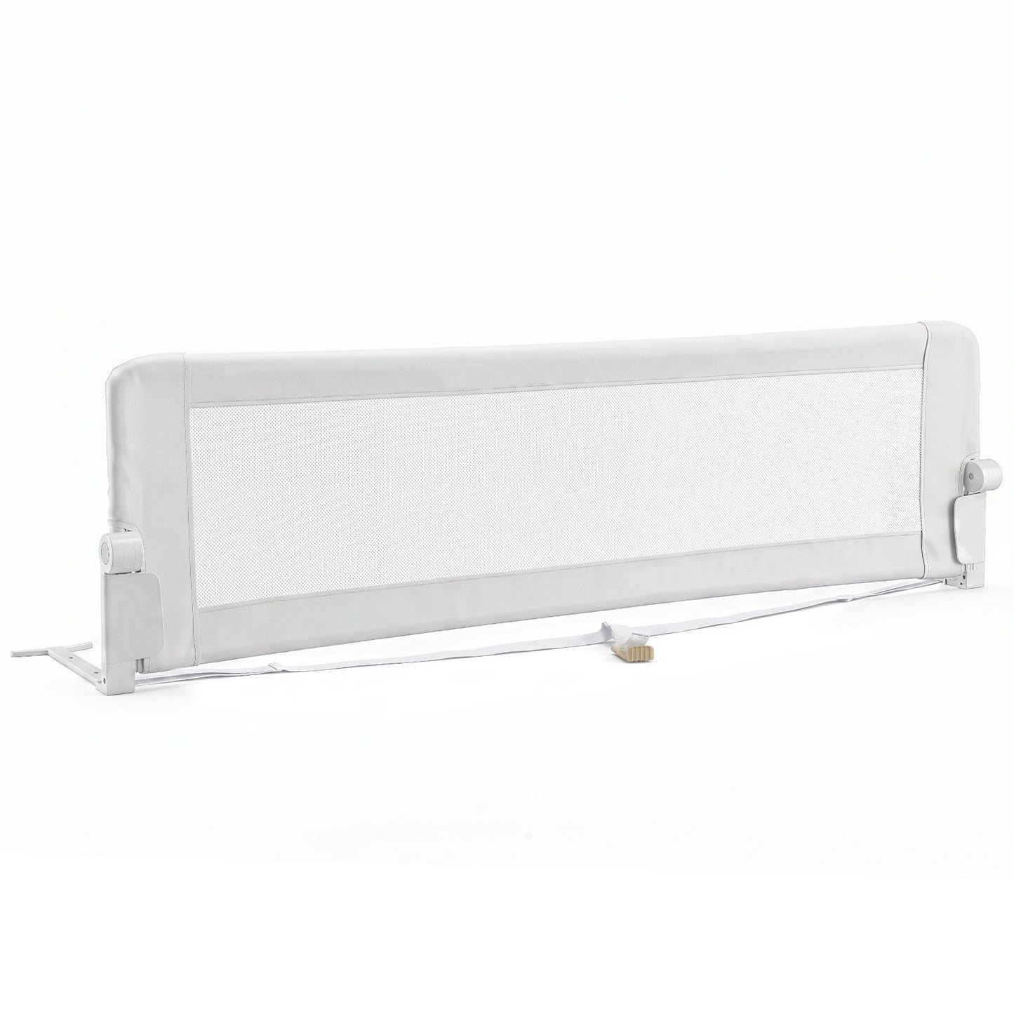 White Foldable Baby Bed Rail Guard 180cm | Swing Down Design