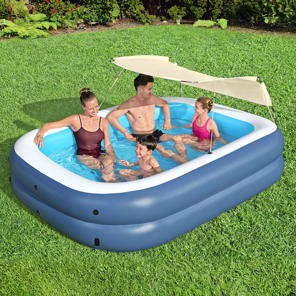 Bestway Kids Inflatable Pool with Sunshade - Fun summer splash for children at home.