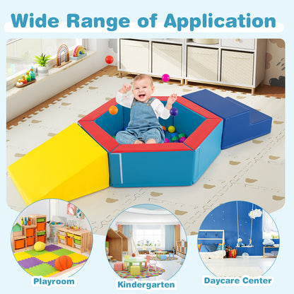 3 Piece Baby Foam Climbing Set | Ball Pit | Multicolor Ocean Balls