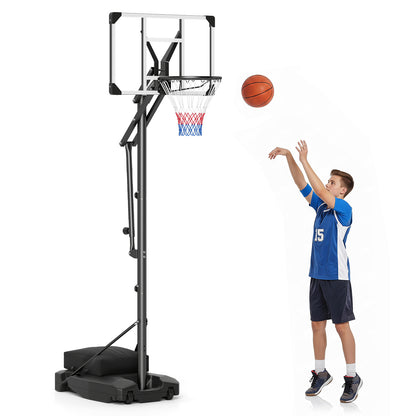Black Adjustable Basketball Hoop | 16 Height Levels 131-263cm