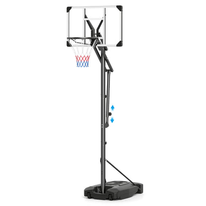 Black Adjustable Basketball Hoop | 16 Height Levels 131-263cm