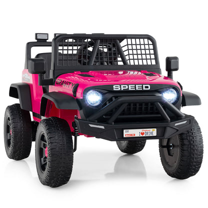 Pink 24V Ride-On Car | Dual Motors Remote Control LED Lights