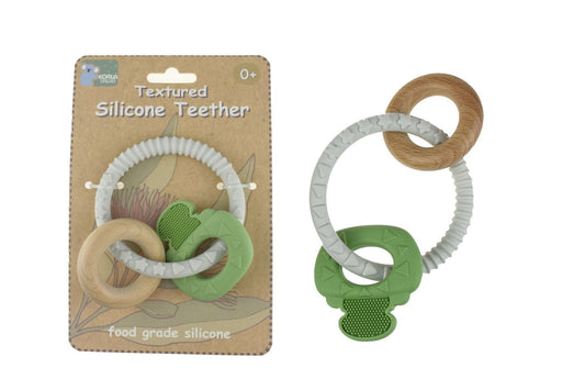 Silicone Koala teether key designed for babies, soothing gums during teething.