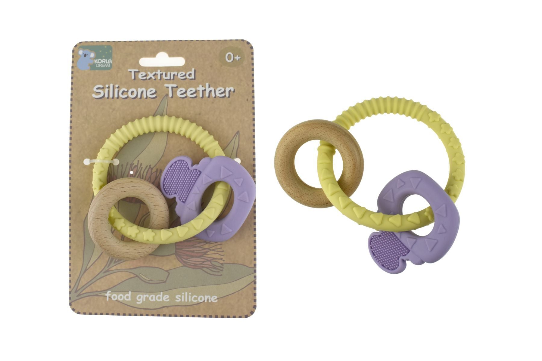 Purple Textured Silicone Key Teether for Baby Gum Relief – Kids Mega Mart