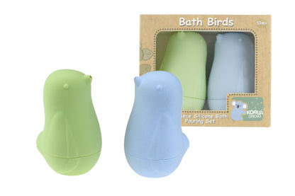 Colorful Koala Dream Silicone Bird Bath Pourers Set, ideal for kids home playtime.