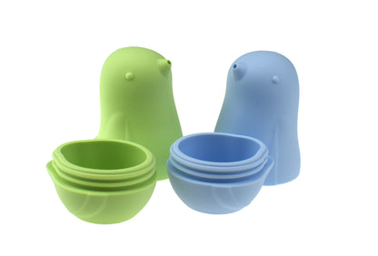 Silicone bird bath pourers set featuring Koala Dream design for kids ages 10M+.