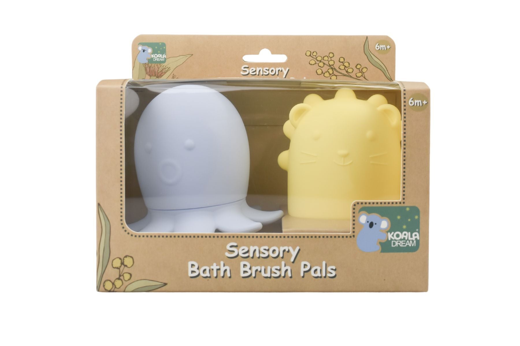 Koala Dream Animal Bath Brushes | 2 piece silicone set for fun kids bath time.